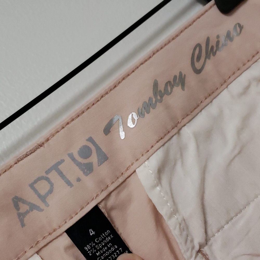 Pink chino straight-leg pants low/mid rise‎ - Picture 8 of 13